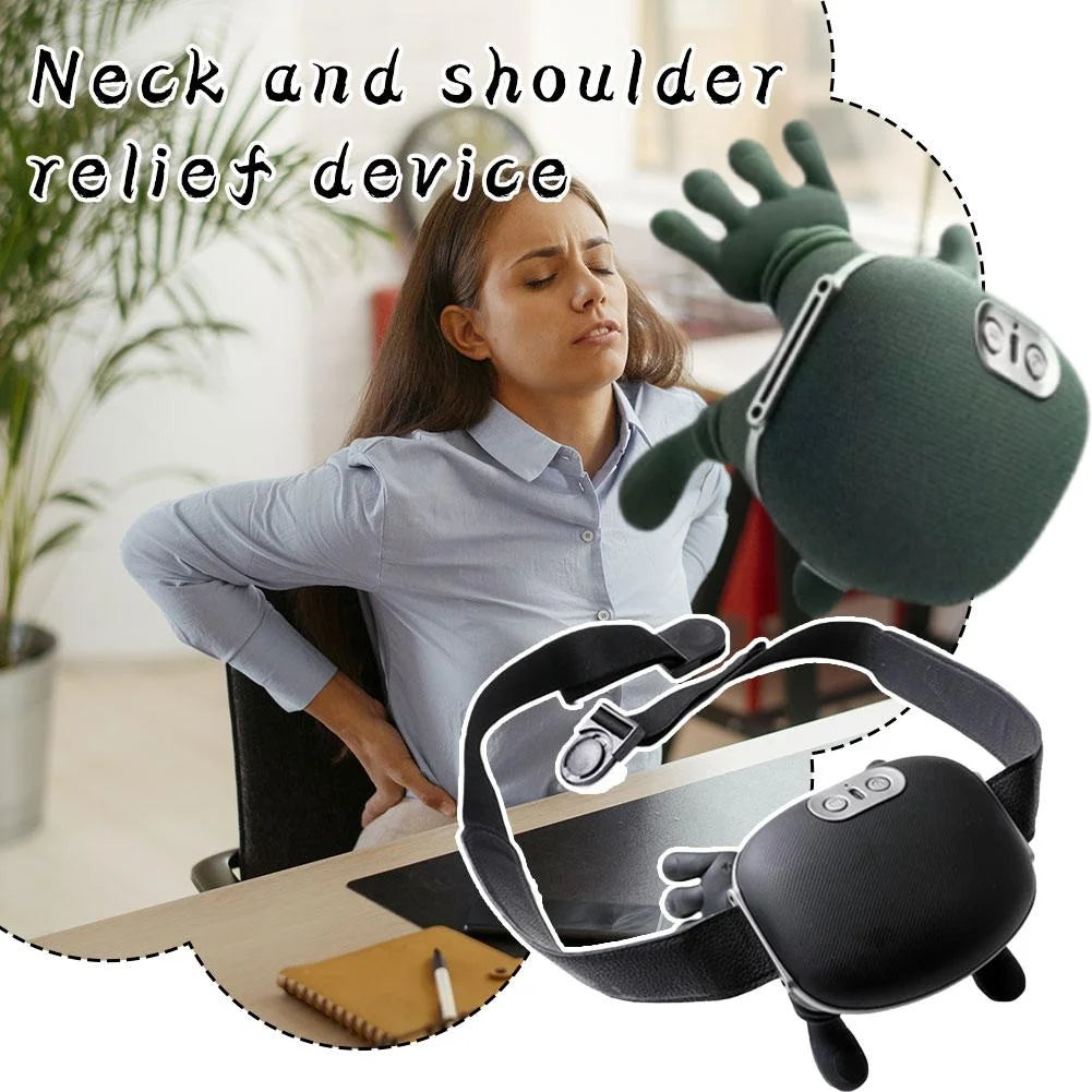 Bionic Shiatsu Neck Massager with Heat 3-Speed 4D Kneading Massage Pillow for Shoulders Back Muscle Tension Relief