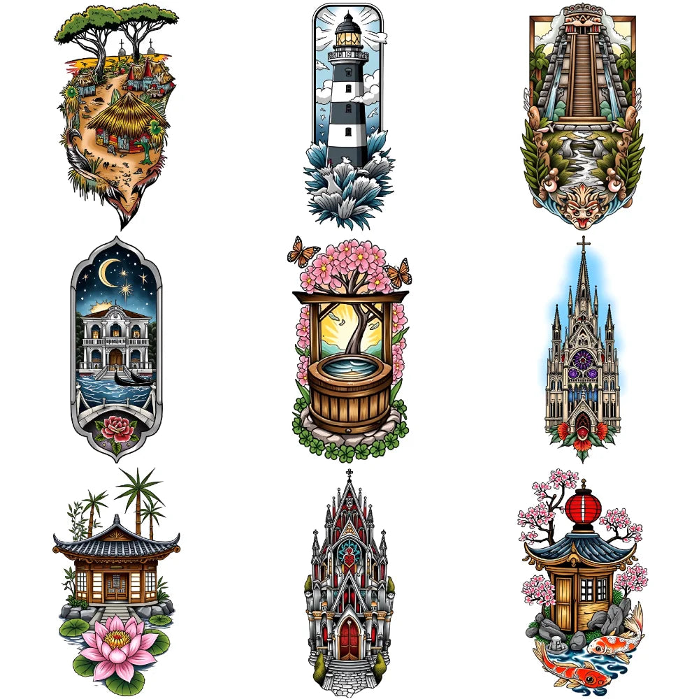 Tattoo Stickers English Word Waterproof Long Lasting Realistic Transfer Temporary Black Letters Feather Body Art For Men Women