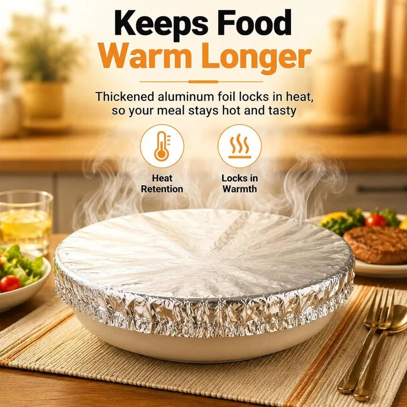 Aluminum Foil Film Food Cover Elastic Disposable Food Grade Covers Fresh-keep Lid Fruit Vegetable Insulation Storage Saran Wrap
