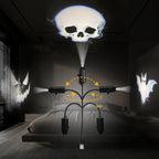 LED Projector Light Halloween Ghost Skull Night Light Switchable Pattern USB Projector Lamp for Room Ceiling Window Wall Decor