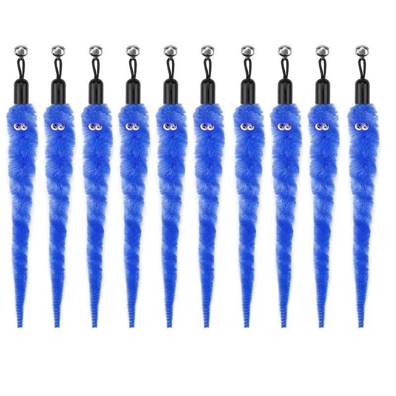 Cat Feather Toy Accessories False Birds Worm Toy with Bell Kitten Cat Toys Interactive Replacement Refill Foam Ball Training