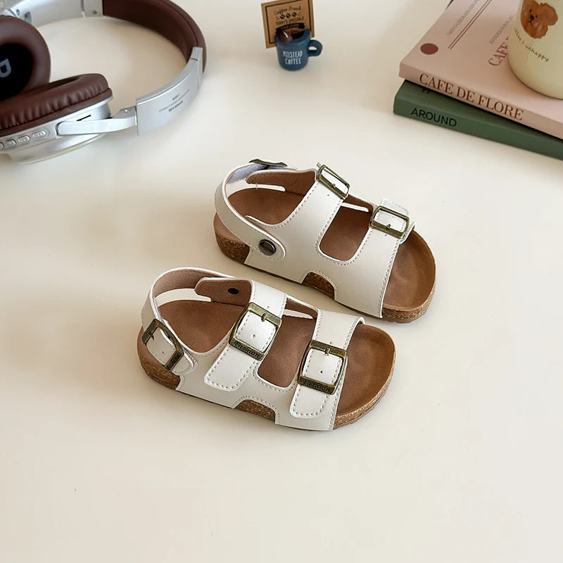 2025 Summer New Children Casual Sandals for Girls Boy Fashion Korean Style Soft Bottom Anti-slippery Versatile Roman Beach Shoes