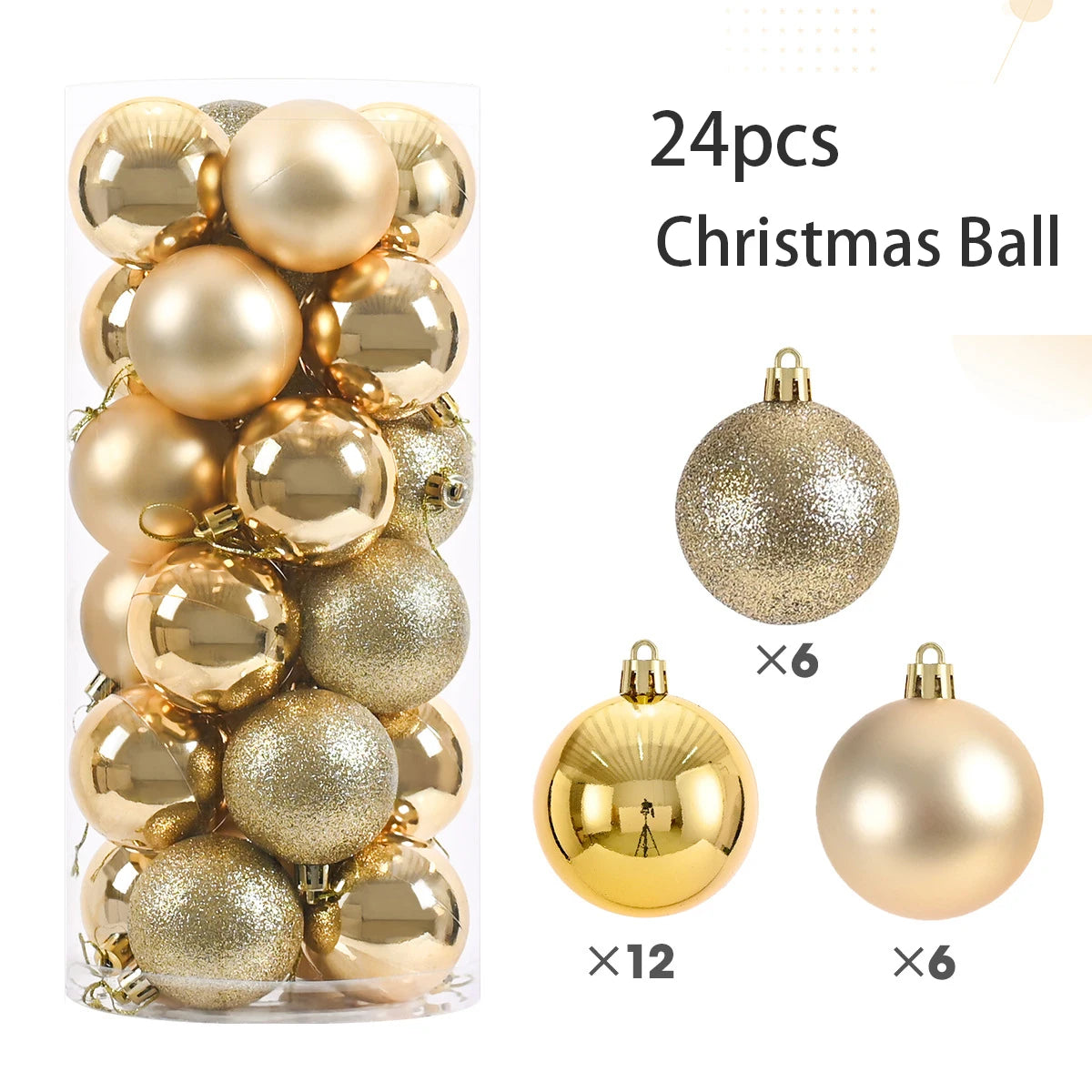 24Pcs 3CM Christmas Ball Christmas Tree Decoration Ornaments for Home Decor Halloween New Year Navidad Pendant Ball Accessory