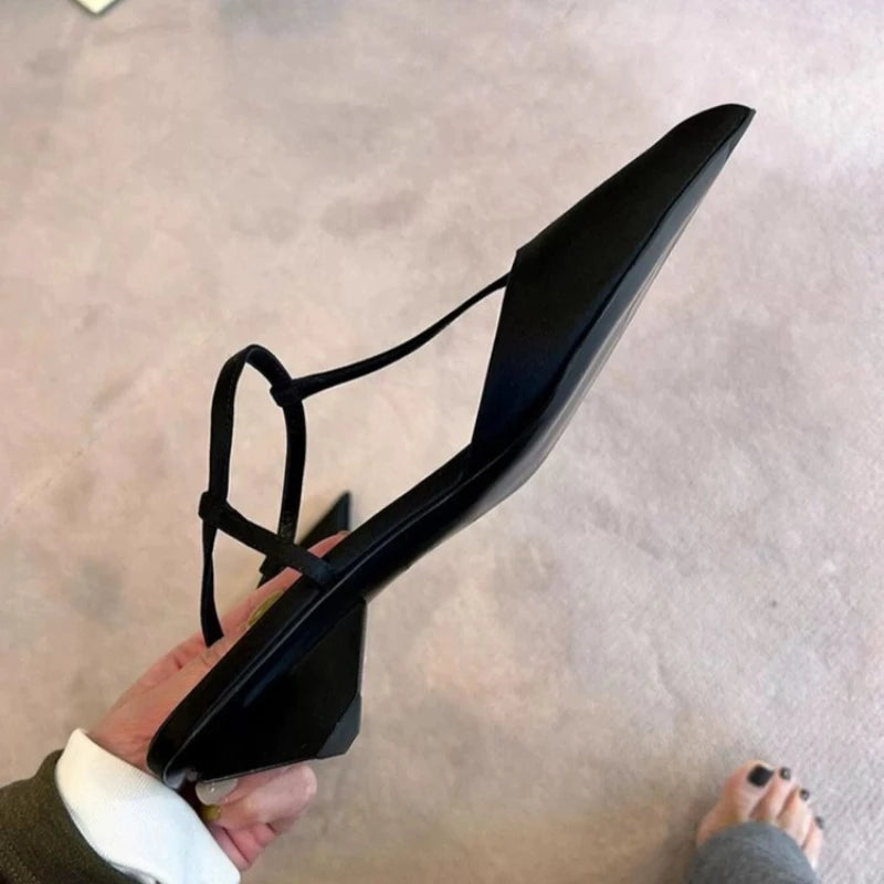 Shoes for Women Sexy Pointed Toe Women's Sandals Comfortable Low Heel Trendy Sandal Simple Versatile Large Size Pumps