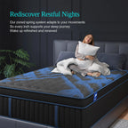 12"Gel Memory Foam Hybrid Pocket Spring Mattress Twin Full Queen King Bed Mattress In A Box, Medium Firm Motion Isolation