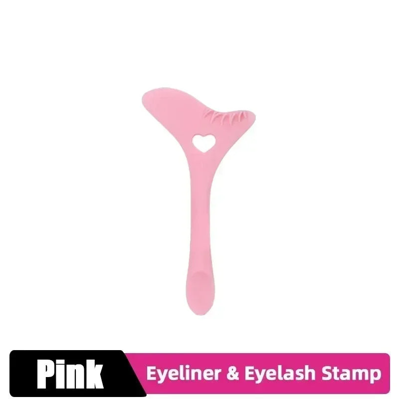 Eyeliner Makeup Stencils 1pc Multi-functional Silicone Eyeliner Aid Tool Drawing Lipstick Wearing Aid Face Cream Applicator