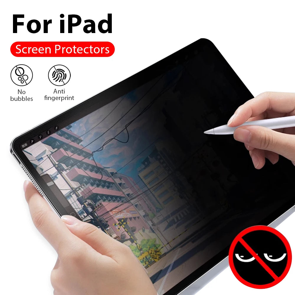 Privacy Glass For iPad A16 Pro 13 M4 12.9 11 2025 M5 10th 10 Generation Screen Protector Air 5 4 7th 8th 9th 10.2 Mini 6 7 Film