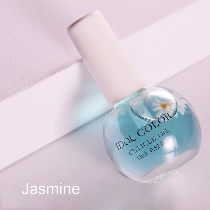 8 Flowers Nail Nutrition Oil,Moisturizing Dried Nutrient Nail Cuticle Oil ,Nails Care Repair Damaged Liquid Nail Art Design Tool