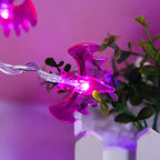 59.06inch 10 Lights, 3m 20 Lights Purple Bat Halloween Decoration String Lights, Battery Powered (No Plug)