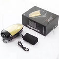 Professional Cordless Metal Handheld Heat Massager USB Charge Vibration Head Massage 2 Massage Nodes Men's Barberology Massager