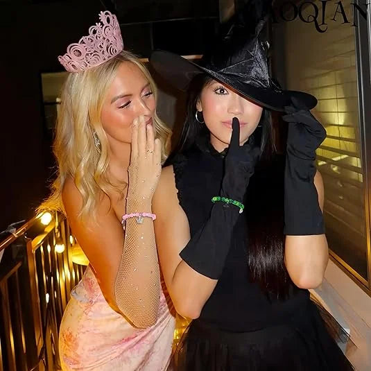 Elphaba Glinda Friendship Matching Bracelets-Crown Witch Hat Matching Bracelets-BFF Couples Accessories Gifts for Dress Decor