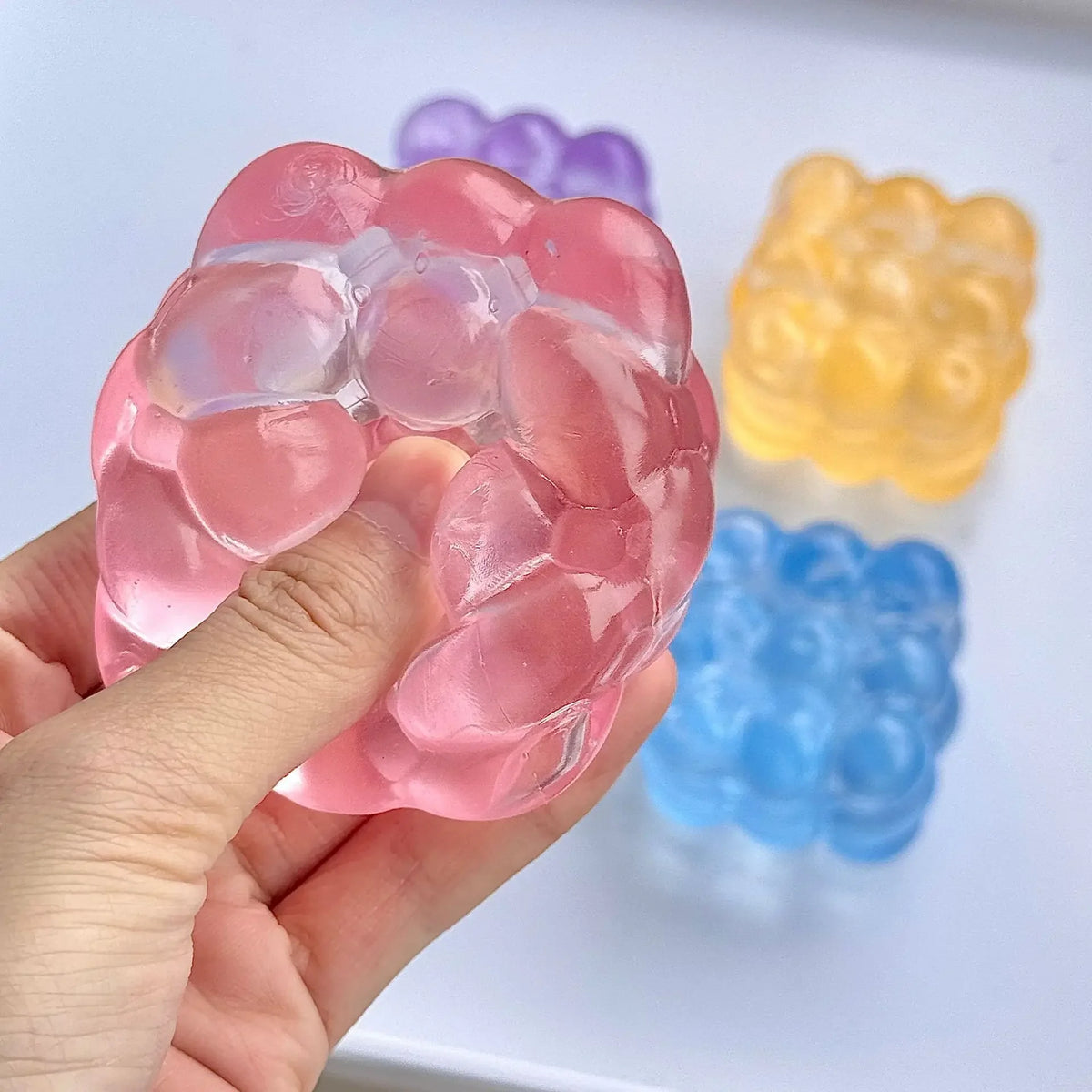 1JJ-New Three-Dimensional Candy Kneading Music Adult Stress Relief Squeeze Sensory Toys Decompression Simulation Cube Party Gift