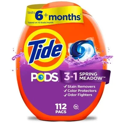 Laundry Detergent Spring Meadow HE Deep Cleaning Concentrated Pods 8 Pacs - 6oz for Everyday Use