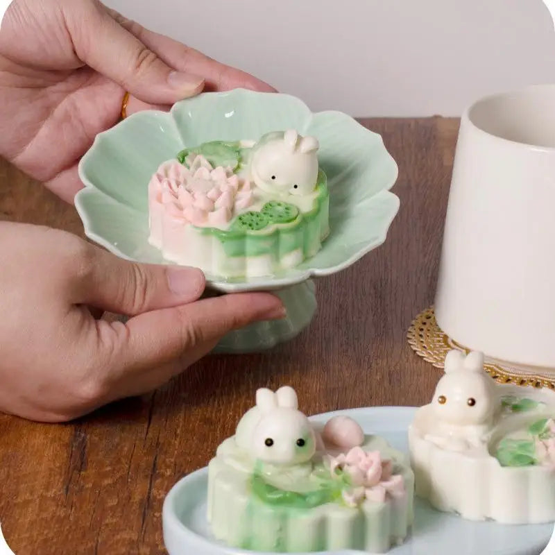 Creative Rabbit Milk Pudding Silicone Mold Custard Mold Cute Cartoon Jelly Cake Cake Mold Cake Decoration Baking Bakery Tool