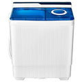 Portable washing machine for apartment RV use, blue plastic twin tub with 26 lbs total capacity 18 lbs washer + 8 lbs spinner,c