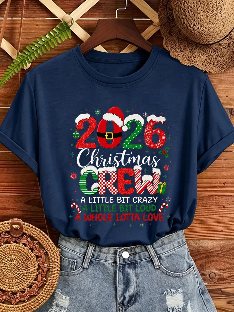 2026 Family Christmas Crew Matching T‑Shirt Making Memories Together Funny Xmas Graphic Tee Family Holiday Party Gift Tops