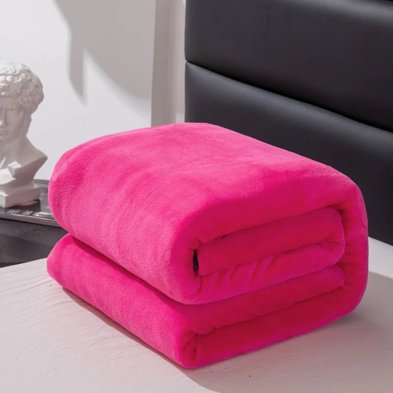 Flannel Blanket - High-weight Multi-functional Soft Blanket with Skin-friendly Texture and Multiple Color Options Available