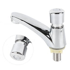 Time Delay Basin Sink Faucet Copper Alloy Push Switch Water Saving Tap for Home Kitchen Bathroom Hotel
