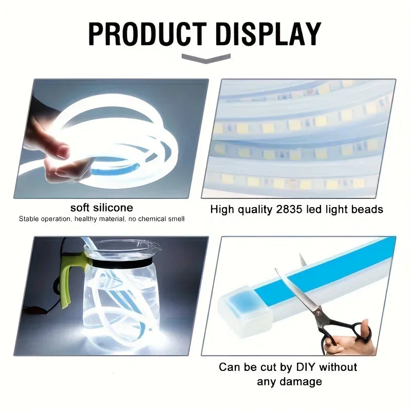 Led Car Hood Light Strip Constant Through-type Auto Modified Front Headlight Upgrade Decorative Light Car Daytime Running Lights