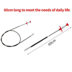 60cm Flexible Drain Snake Spring Pipe Cleaner Tool for Kitchen/Bathroom Sink Clogs (Heavy-Duty Hair & Debris Remover)