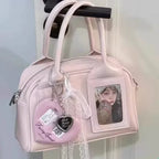 Itbag Small Crossbody Shoulder Bag For Women With Photo Card Holder Niche Design Boston Pillow Style Groupie Merch Handbag