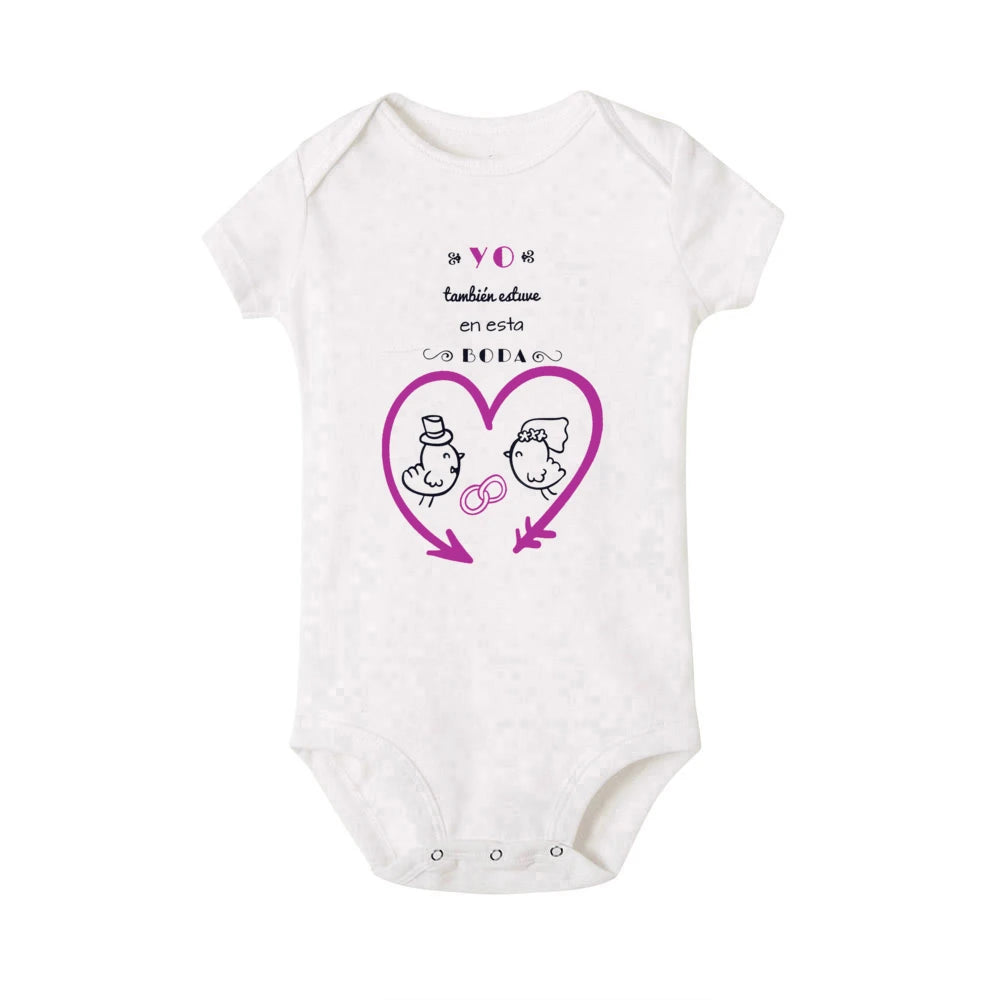 I Was Also At This Wedding Printed Baby Bodysuit Funny Infant Wedding Outfit Newborn Short Sleeve Romper Cute Toddler Jumpsuit