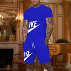 2025 new men's fashionable sportswear summer wear men's fitness wear short sleeved T-shirt and shorts quick drying 2-piece s
