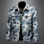 Spring Autumn High Quality Men's Fashion Casual Jacket Button Lapel Work Coat Jacquard pattern Plaid Tops Men Jackets
