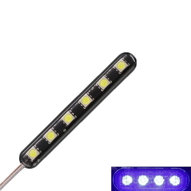 12V LED Strobe Light Strip for Car Motorcycle Hot-selling Cars License LED Medium Grid Flash Strips Auto Exterior Accessories