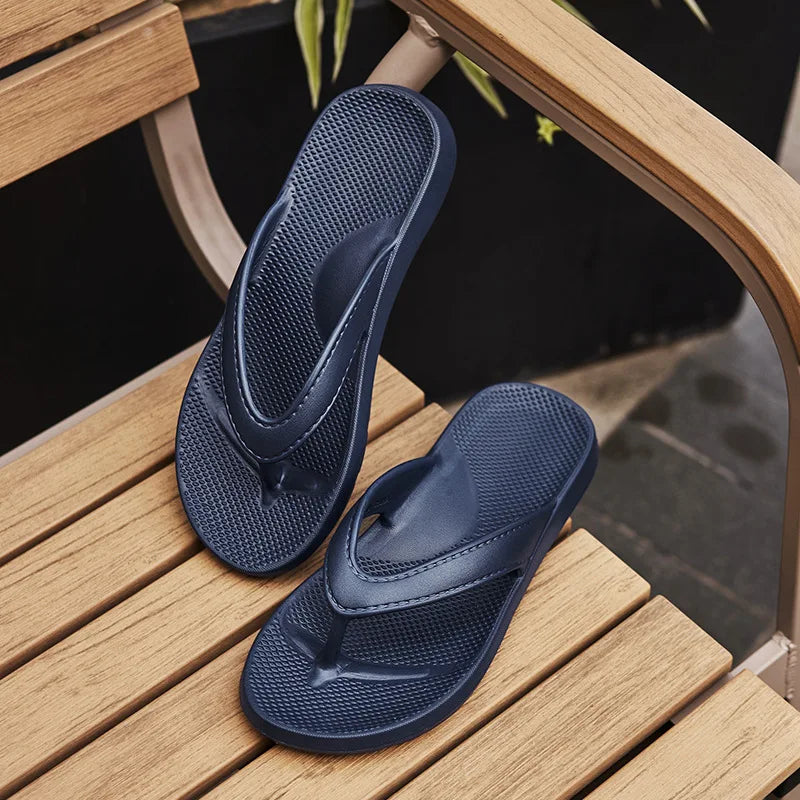 Women's Flip Flops Trendy Soft Sole Anti-slip Breathable Versatile for Any Outfit Men Beach Leisure Slippers Couple Shoes