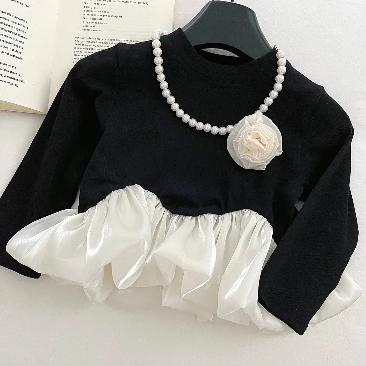 Children's Sets Girls' Autumn 2-Piece Set Long Sleeve Lace Blouse & Pants Stylish Outfit for Baby & Toddler Girls