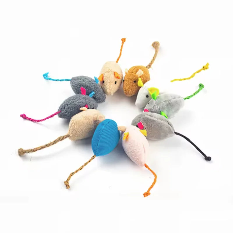 Interactive Plush Rat And Cat Toys Durable Linen Material Safe for Indoor Play Perfect for Small Breeds Interactive Plush Toys