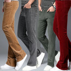 Corduroy Flare Pants  Men  Bell Bottom Boot Cut Trouser Men Classic Autumn Flared Pant Men Pantalon Homme Black White Khaki