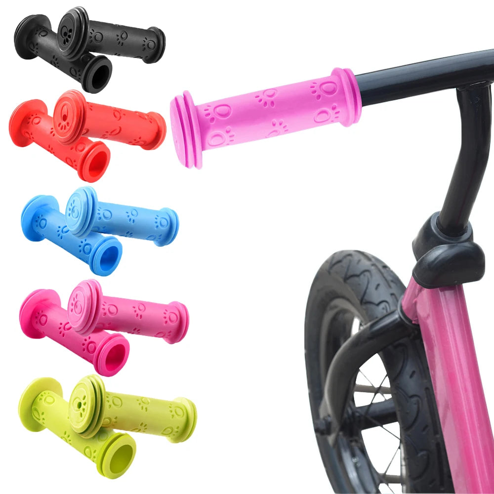 1 Pair Rubber Bicycle Handlebar Grips 22MM Anti-slip Child Kids Bike Cycling Handle Bars Children Tricycle Scooter Accessories