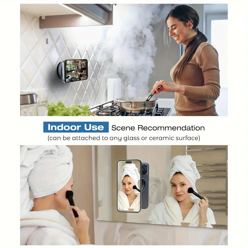 360° Adjustable Vacuum Magnetic Suction Cup Mobile Phone Holder Suitable For Car/ Gym/Mirror/Smooth Surface Hands-free Suction