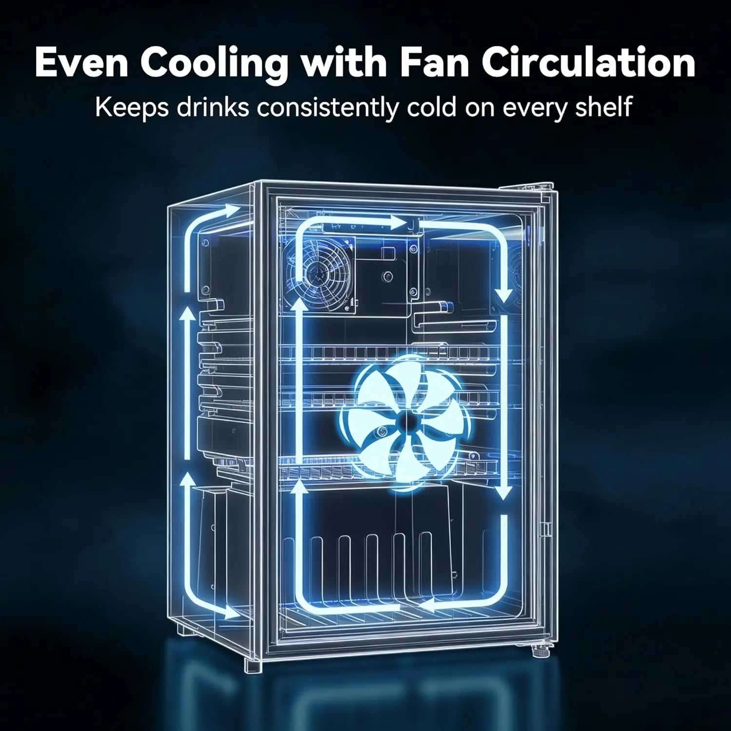 Beverage Refrigerator Cooler-Mini Fridge Freestanding Cooler with Glass Door, Adjustable Shelves & Digital, Customized