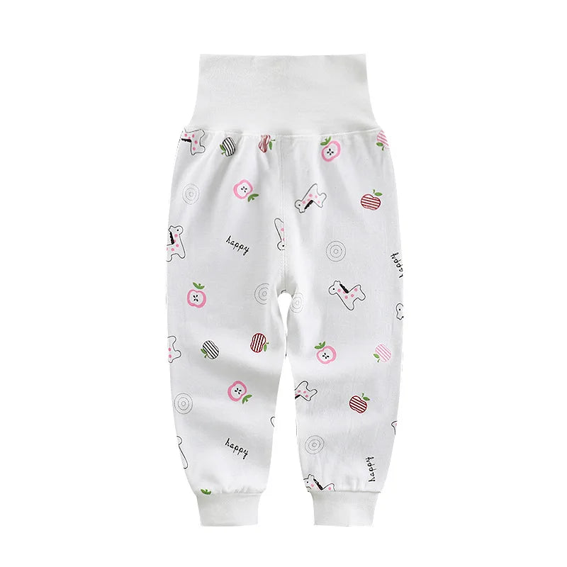 2023 Autumn Spring Newborn Baby Pants Girl Boy High waist Leggings Cotton Clothes Toddler Trousers Clothing Infant Kids PP Pants