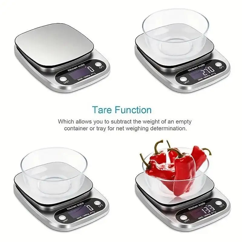 10kg/1g Digital Kitchen Scale High Precision LCD Electronic Food Scale Jewelry Coffee Baking Portable High-quality Kitchen Tools