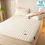 Waterproof Mattress Protector - Antimicrobial Mattress Cover with Elastic Straps - Hypoallergenic, Noiseless Thin Mattress