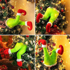 1pc Merry Christmas Green Red Santa Claus Legs Ornament Home Winter Happy New Year Xmas Celebration Party Decoration Supplies
