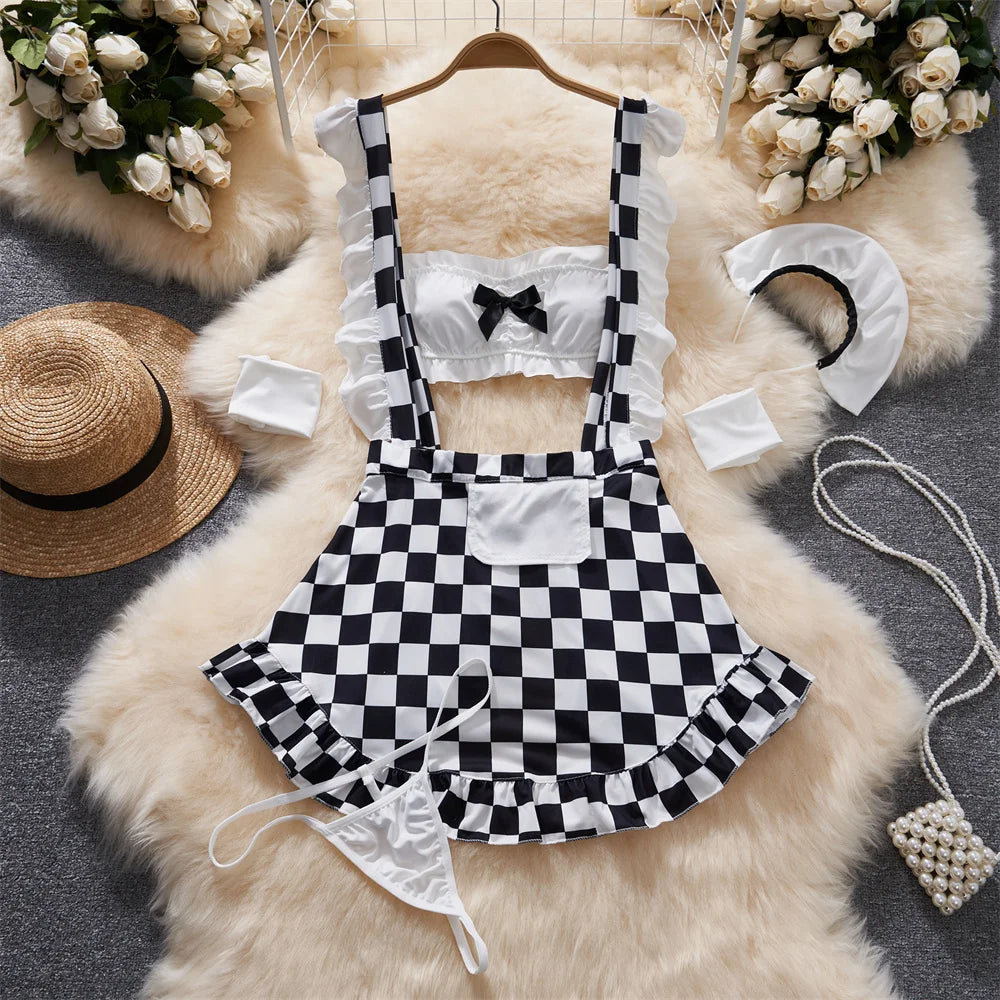 Valentine Party Sleepwear Combination Catsuits Slim Intimate Erotic Mesh Strappy Rompers Women Bodysuits Lingerie Sexy Sets