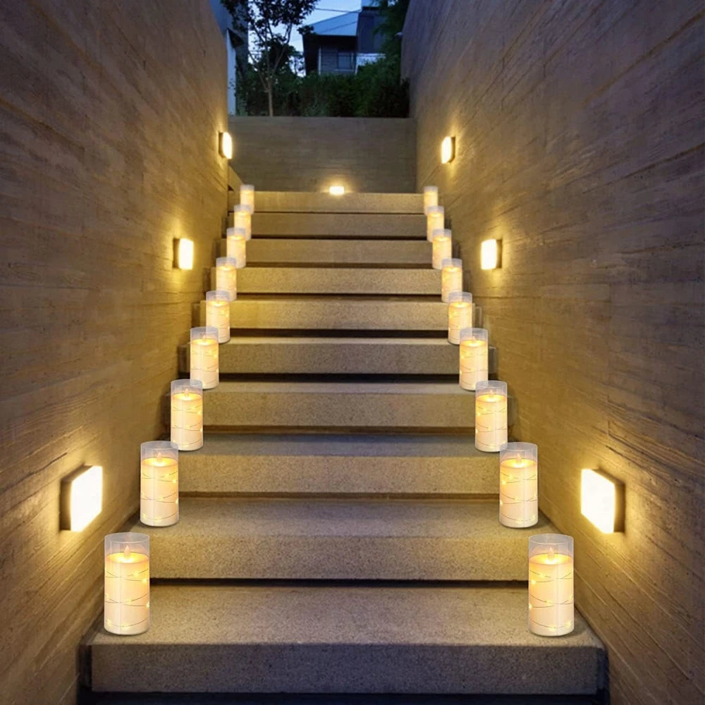 3Pcs Flameless LED Candles Light Kits With Remote Control Romantic Flickering Wick Candles Set Lamp For Christmas Wedding Party