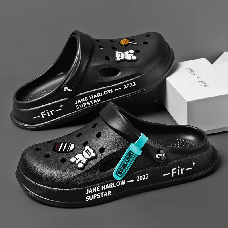 Men Women slippers High Quality EVA Soft Thick Soled Slippers Fashion Wear Slippers Home Sandals Men's Beach Shoes