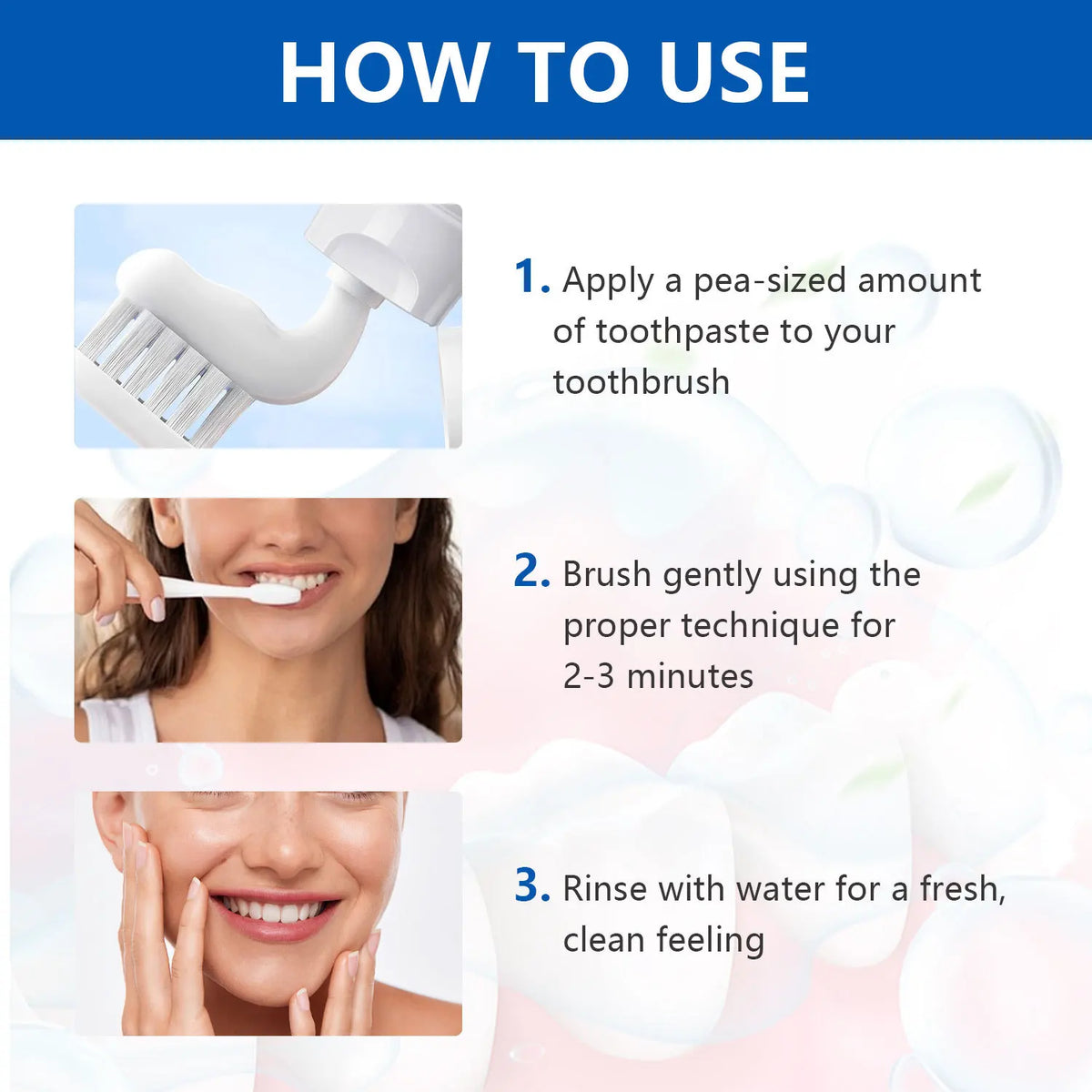 Hydroxyapatite Toothpaste - Deeply Cleans and Whitens Teeth, Reduces Tooth Sensitivity, and Freshens Breath 60g