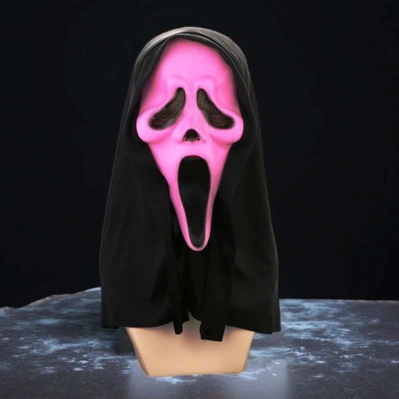 Quality Halloween Movie Scream Horror Face Mask Realistic Creepy Ghost Masks Stick Tongue Out Funny Scary Cosplay Costume Props