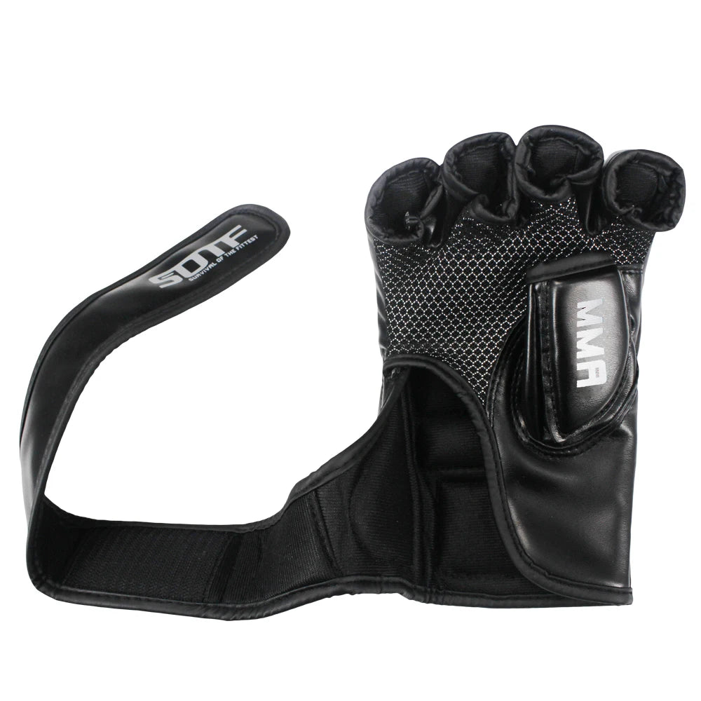 Unisex Sparring Punching Gloves Wear Resistant 3cm Thickened Punching Bag Gloves Fingerless for Boxing Kickboxing Muay Thai MMA
