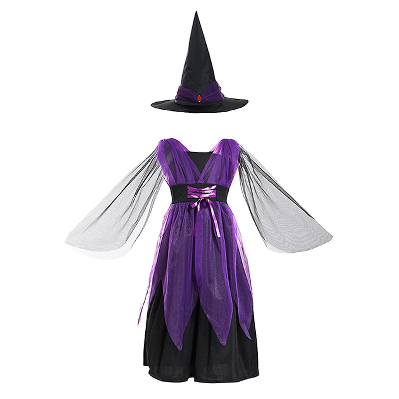 Halloween Costume Girls Witch Ghost Bride Vampire Cosplay Dress Kids Carnival Party Clothes Little Red Riding Hood Dresses Up