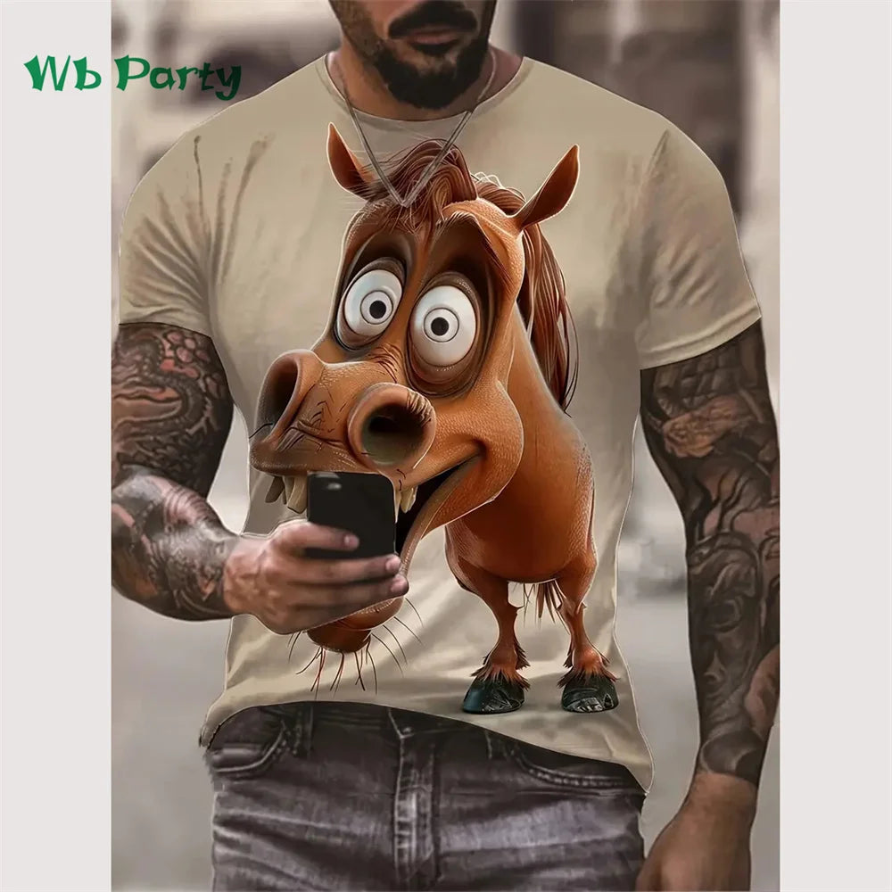 Cat Print T-shirt Men Short Sleeve Men's Summer T-shirts Cat Shirts Graphic Tee Men's Summer Clothes Men Short Sleeve T-shirt