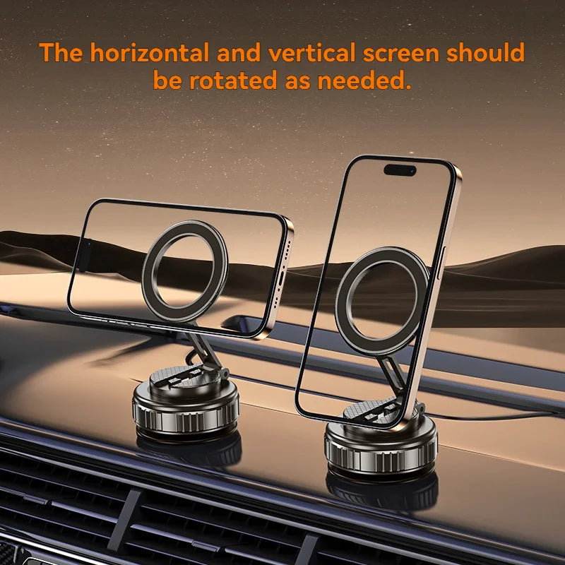 For Magsafe Car Phone Holder Suction Cup Vacuum Magnetic Phone Hholder 360° rotatable and foldable Phone Holder