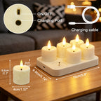 LED Candles 24/12 Pack Flameless Flickering Tea Light Warm White Candle for Party Wedding Birthday Christmas Gifts Home Decor